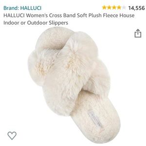 Women's Cross Band Soft Plush Fleece Slippers